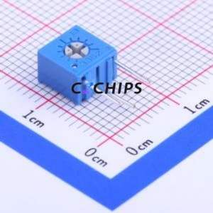 ตัวต้านทาน/โพเทนชิโอมิเตอร์แบบปรับ3362S-1-203LF ได้ (THT)-3P, ตัวต้านทาน7x6.6มม. 20Kohm 10% 500 100mw /℃ - Product Image 1