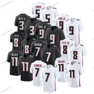 Camiseta de Fútbol Americano Barata, Camiseta de los Falcons de Atlanta 7 Bijan Robinson 5 London 9 Michael Penix Jr., Camisetas Personalizadas Cosidas - Product Image 1