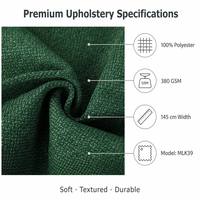 Tissu d'ameublement aspect lin pour canapé, 100% polyester, haute qualité, côtelé horizontal, tissu de housse de canapé sur mesure, fabricant en gros