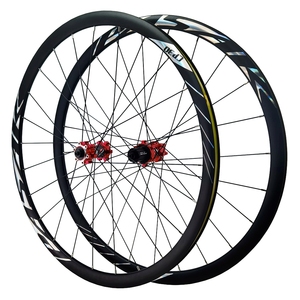 Paire de roues de vélo de <span class=keywords><strong>route</strong></span> 700C Gravel 24H jante droite 30mm profondeur frein à disque 6 cliquets corps de moyeu HG XD MS conducteur 8-12s QR à travers l'axe alliage - Product Image 6