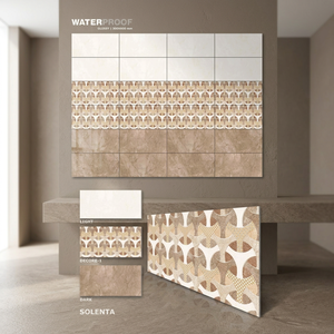 Carrelage mural en céramique émaillée à surface brillante, design marron Quis, 300x600mm, antidérapant, résistant aux acides, pour salle de bain et cuisine - Product Image 5
