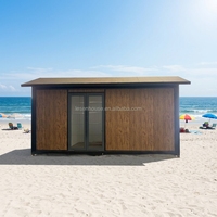 Maison conteneur préfabriquée en acier étanche, moderne, démontable, avec toit à pignon, pour chambre, villa, appartement, salon, résistante au feu