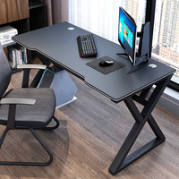 Bureau d'ordinateur compact en bois YQ Forever Eco-friendly pour le travail à domicile, avec structure en métal et acier.