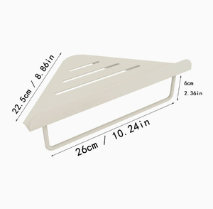 Modern Hotel <b>Bathroom</b> <b>Corner</b> Shelving <b>Unit</b> Space-Grade Aluminum Wall-Mounted Durable Waterproof Storage Shelf - Product Image 2