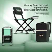 Chaise pliante de pêche en plein air en gros, tabouret de pêche multifonctionnel portable pour tous les terrains