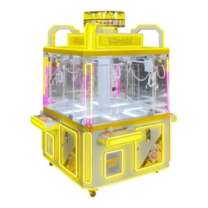 Machine de jeu commerciale à monnayeur Island Magic Cube Vertical Crane, grande capacité quatre joueurs, avec grue à pinces, garantie 1 an, version anglaise - Product Image 1