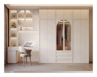 Armoire d'angle blanche en bois moderne avec verre trempé pour chambre à coucher à porte unique pour bébé