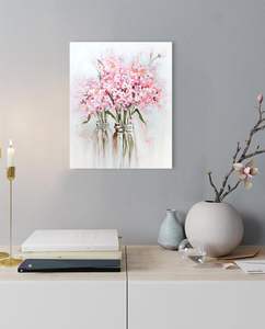 <span class=keywords><strong>Peinture</strong></span> sur toile <span class=keywords><strong>moderne</strong></span> imprimée <span class=keywords><strong>de</strong></span> <span class=keywords><strong>fleurs</strong></span> roses, art mural abstrait, <span class=keywords><strong>bouquet</strong></span> <span class=keywords><strong>en</strong></span> vase, chambre à coucher, salon, dortoir, appartement, maison - Product Image 1