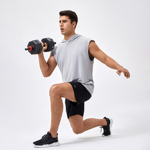 Chaleco Deportivo OME al por Mayor, Transpirable, de Punto, para Gimnasio, Correr, Camiseta Deportiva sin Mangas con Capucha, en Oferta - Product Image 3