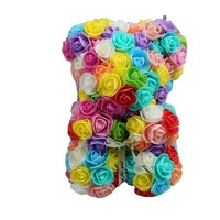 עלה פרח דוב עם תיבת קצף דובי עשוי פרחים עבור אמהות יום מתנות