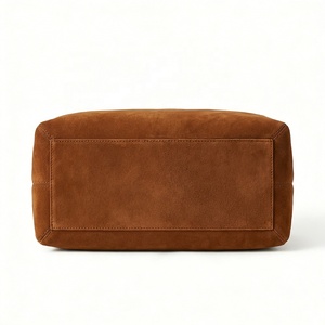 Luxuriöse Damen Natürliche Schlichte Vintage Kunstwildleder Langlebige Wasserdichte Tragbare Bucket <span class=keywords><strong>Bag</strong></span> für Frauen - Ethnisches Design mit Nylon-Handtasche - Product Image 3