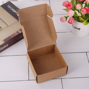<b>Empty</b> Mini Kraft Square Paper Carton Folding Gift <b>Boxes</b> for Food Grade Noodle Packaging Custom Logo Recyclable Stamping Printed - Product Image 3