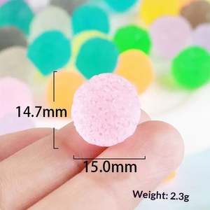 Pacquet de Matériaux pour Slime : Bonbons de Sable en Plastique, 12 Couleurs, pour DIY, Accessoires pour Cheveux Faits Main, Remplissage de Slime, Boules de Sucre - Product Image 2