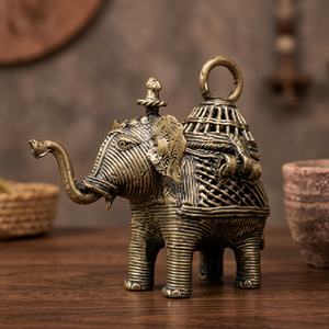 Antique <b>Elephant</b> Metal Craft Keychain Ornament Resin Figurine with Ring Pendant for <b>Gift</b> Decor - Product Image 3