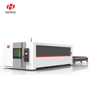 HGTECH Laser Cutting Machine 1000W 3000w 6000w 8000w 20000w Price/CNC Fiber Laser Cutter Sheet Metal