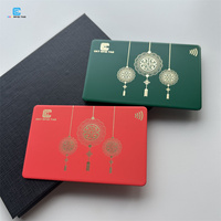 Carte de visite professionnelle RFID NFC en métal doré, carte NFC personnalisable, carte de membre