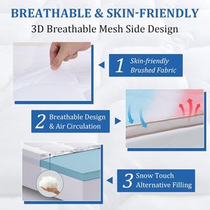 Cubrecolchón de Espuma Viscoelástica de Alta Calidad con Sensación de Nube, Cubrecolchón Ventilado de Alta Densidad con Transpiración para Alivio de Presión - Product Image 5