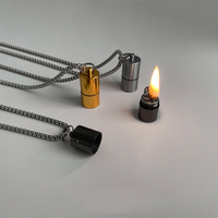 Tendance Hip Hop briquet étui collier titane acier pendentif chaîne pour hommes femmes filles fête en acier inoxydable bijoux cadeaux