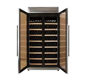 Refroidisseur de boissons à porte en verre en acier inoxydable sous le comptoir intégré avec refroidissement pour le stockage du - Product Image 1