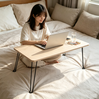 Table pliante portable moderne en bois pour la vente en gros – Bureau d'étude, table à manger, chambre, maternelle, extérieur, fenêtre en baie, lit, bureau
