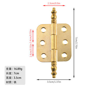 Charnière pivotante en fer pour mobilier industriel avec 6 trous, durable et facile à installer, angle d'ouverture de 180°, boîte cadeau incluse - Product Image 2