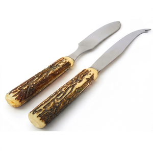 Stainless Steel <b>Cheese</b> <b>Knives</b> <b>Set</b> With Brown Wood Handles Durable Flatware For Tableware Events And Dining Accessories - Product Image 1