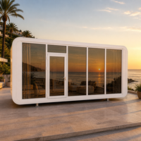 Casa Cápsula Espacial Tipo Cabaña Apple, Casa Prefabricada Modular Pequeña con Vidrio Panorámico para Glamping y Vivienda Móvil