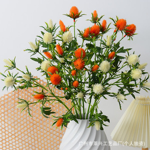 Laixing Fleurs artificielles en plastique de type Sea Holly, pour arrangements floraux, décoration de mariage, décoration intérieure et accessoires de photographie - Product Image 5