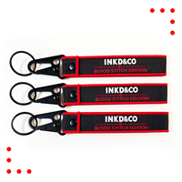 Llavero Personalizado de Fábrica, Mosquetón Tejido, Etiqueta de Tela Personalizada, Regalos Promocionales, Etiqueta para Llaves Personalizada