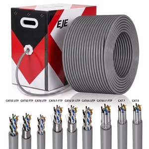 Cables de Red Ethernet LAN Personalizados con 305m de Cobre Desnudo CCA, 1000 pies, Cat <span class=keywords><strong>6a</strong></span>, Cat6a, <span class=keywords><strong>UTP</strong></span>, FTP, SFTP, 23 AWG, LSZH, PVC, PE, para Interiores/Exteriores - Product Image 1
