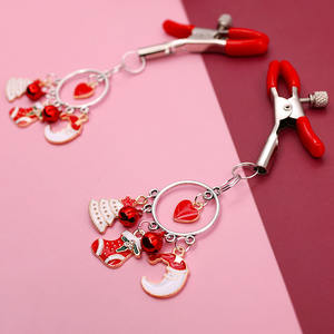 ที่หนีบหัวนมแบบใหม่ขายส่ง สำหรับเกมส์ SM คลิปหนีบหน้าอกสำหรับคู่รัก เลสเบี้ยน ใช้สำหรับอุปกรณ์พันธนาการ สำหรับคริสต์มาส - Product Image 2