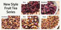 Rum Gearomatiseerde Fruit Thee Gemengd Gedroogd Fruit Bloemen Thee Met Blauwe Bessen Raspberry