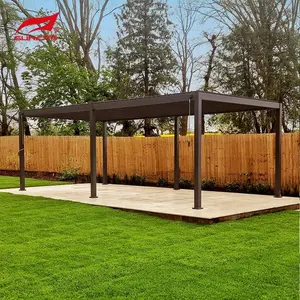 SUNC gri Bioclimate Pergolas 3x4 açık elektrikli Louvered alüminyum Pergola