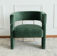 Fauteuil individuel moderne et minimaliste, rembourrage en tissu, pieds en métal, fauteuil de loisirs pour chambre à coucher, écologique, durable, canapé décontracté