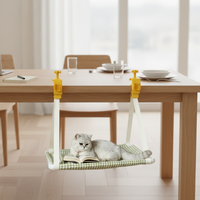 Hamac de bureau pour chat, multi-usages, à suspendre, sans outils, protection en silicone, haute résistance, pour chats domestiques