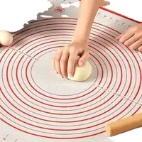 Антипригарная силиконовая Скалка, кондитерский коврик для выпечки, набор теста с измерительными силиконовыми изделиями