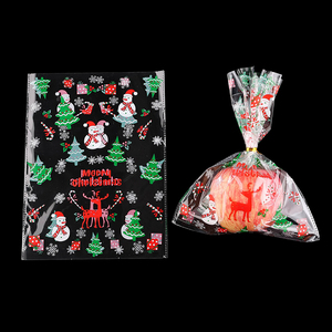 Sacs en cellophane transparents plats pour emballer des cadeaux, des pâtisseries, des biscuits, des desserts, des faveurs, avec attaches torsadées - Product Image 3