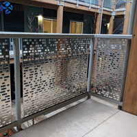 Panneaux de clôture de balcon en maille perforée moderne découpés au laser, panneaux de clôture d'escalier, écran d'intimité CNC, balustrade décorative extérieure pour jardin