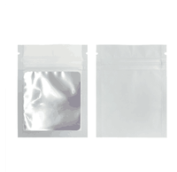 1g Mat Noir Blanc Rose Bleu Coloré Feuille d'Aluminium Mylar Zipper Zip Lock Doypack Sac avec Fenêtre pour Nourriture