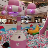 Océan ball pit équipement d'intérieur projecteur interactif jeu balles murales jeux arroser la machine à balles