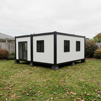 Maison conteneur préfabriquée moderne de 20 pieds, portable, démontable et résistante aux intempéries, pour usage en villa, hôtel, bureau ou immeuble, garantie 1 an