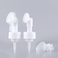 Flacon distributeur de savon en plastique rose pour voyage en gros, pompe à savon moussante, pulvérisateur avec brosse de lavage du visage
