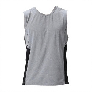 Custom OEM Logo Plus Size Casual Cotton <b>Men's</b> Lightweight Sports Gym Fitness Tank Top Vest <b>Singlet</b> - Product Image 1