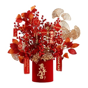 Cubo Decorativo con Frutas para Mudanza, Decoración de Primavera, Fruta Roja de Año Nuevo, Cubo de Abrazos, Material de PVC, Diseño Biónico - Product Image 5