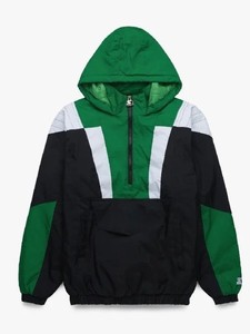 เสื้อแจ็คเก็ตมีฮู้ดสำหรับผู้ชาย สีเขียว ดำ ขาว ทรงสปอร์ต กระชับพอดีตัว - Product Image 5