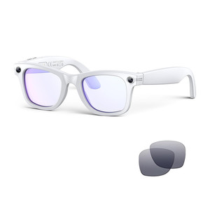 Lunettes intelligentes avec caméra IA, anti-lumière bleue, <span class=keywords><strong>traduction</strong></span>, lunettes W610, 4K 8MP avec réveil vocal, batterie longue durée - Product Image 1