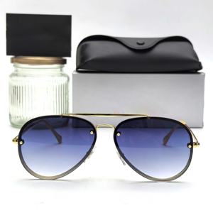 Lunettes de soleil tendance à la mode, lunettes de soleil pour hommes R3854 avec verres bleus - Product Image 2