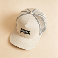 Topi Trucker 5 Panel Jaring Katun Snapback Laris Manis dengan Logo Custom