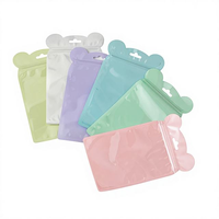 Sacs refermables personnalisés avec des motifs de dessins animés mignons, petites pochettes en mylar pour l'emballage de biscuits, de bonbons et de bijoux