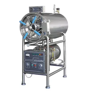 Horizontal-Druck-Dampfsterilisator 150L 200L 280L 400L Kleidung Lebensmitteldosen Gläser Autoclave-Druckfunktion